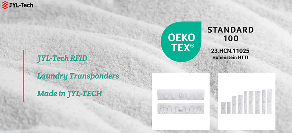 ¡Los transpondedores RFID para lavandería de JYL-Tech ahora tienen la certificación OEKO-TEX®!